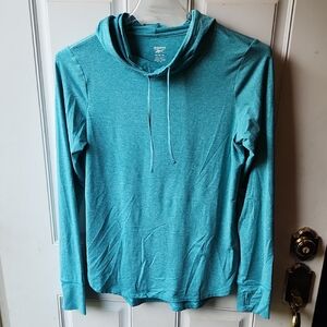 Reebok Turquoise Lightweight Hoodie Size M